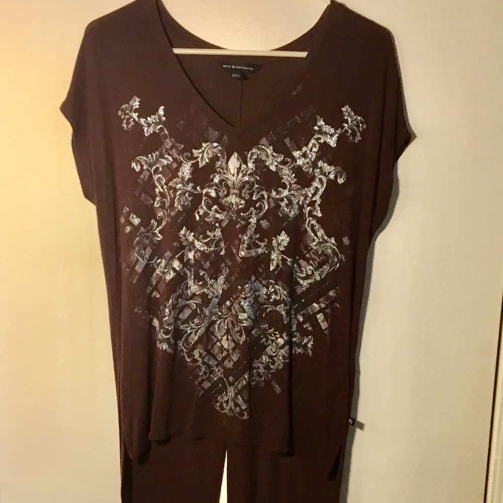 Rock & Republic Womans Short Sleeved Top Size XS